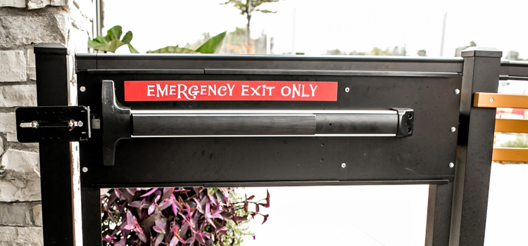 emergency push bar installation in Corning